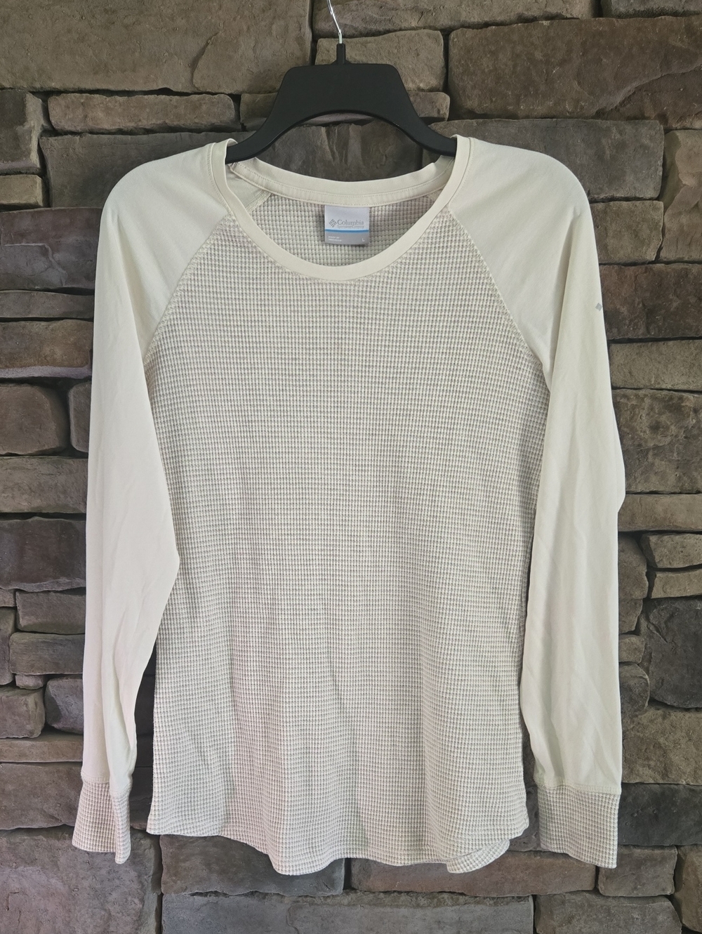 Columbia Women's Cream Raglan Long-Sleeve Waffle Top